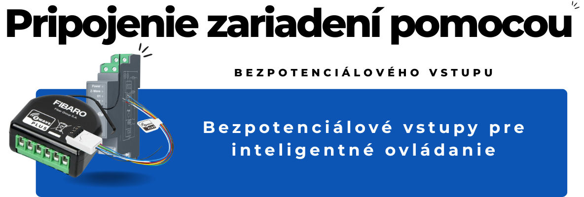 Baner - Pripojenie zariadení pomocou bezpotenciálového vstupu SK